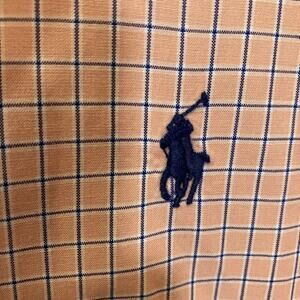 Ralph Lauren Mens 20 / 38 / 39 Tall Classic Fit Checked‎ Button Down Shirt FLAW